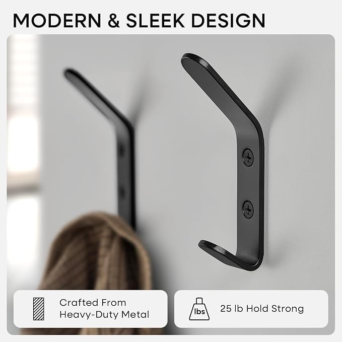 Homeforia Wall Coat Hook Rack - Image 3