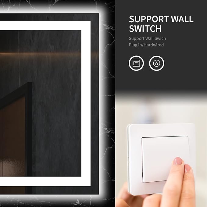 LOAAO 60X28 LED Bathroom Mirror - Image 5