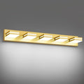 Modern LED Bathroom Lights Fixtures 5-Light, Metal Gold Acrylic Wall Lighting by JZEKVN