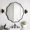 WallBeyond Round Wavy Mirror for Wall Decorative 24 inch, Modern Round Mirror by WallBeyond
