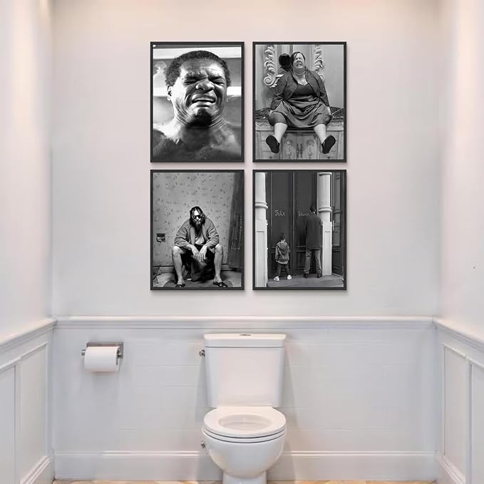Funny Bathroom Decor Wall Art Set of 4, Dumb & Dumber Comedy Movie Posters - Image 2