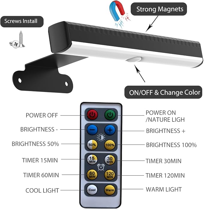 2PACK Picture Light LED Battery Operated Wall Light - Image 6