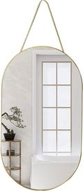 Oval Wall Mirror with Lanyard, High Definition Bathroom Mirror by Unknown