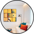 Oruii Round Mirror 30 inch, Large Black Circle Mirror Metal Frame, Large Black by OruiiMirror