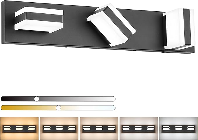 SOLFART Bathroom Light, 5 Color Temperature LED Bathroom Vanity Fixtures by SOLFART