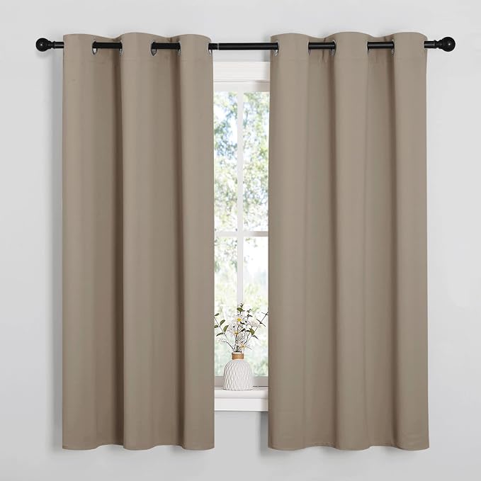 NICETOWN Window Curtain Panels, Thermal Insulated Solid Grommet Blackout by NICETOWN