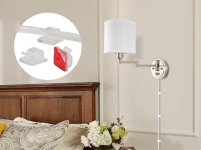 Plug in Wall Sconces with Remote Control, Dimming & Adjustable Colors - Image 8