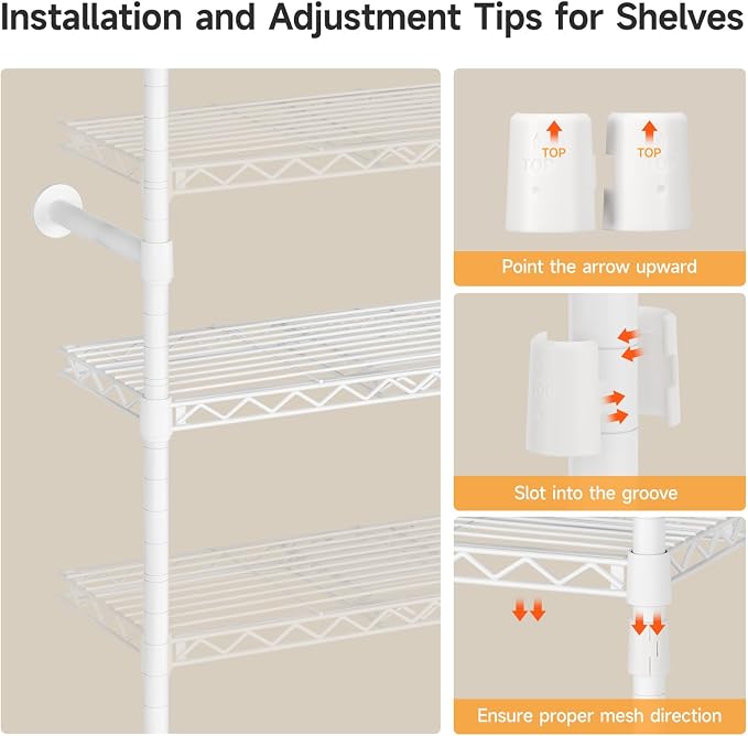 ONBRILL H1 Plus Expandable Wall Mounted Closet System, 2FT-3.3FT Closet - Image 7