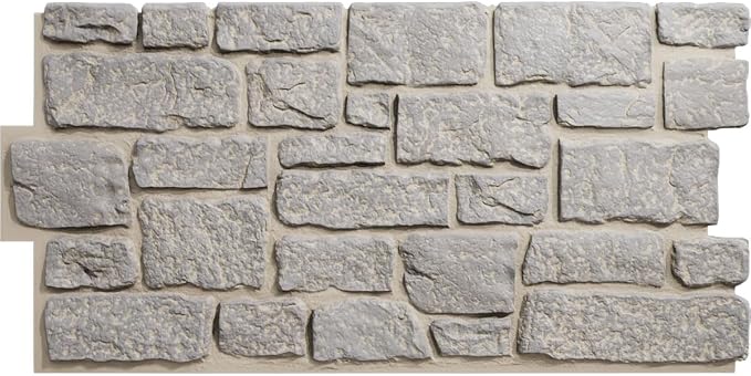EverStone Cobblestone Faux Stone Panel, Birch Color by EkenaMillwork