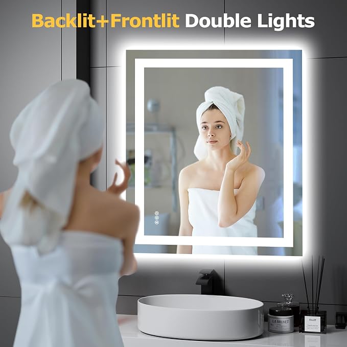 Hivone 30X36 LED Bathroom Mirror - Image 2