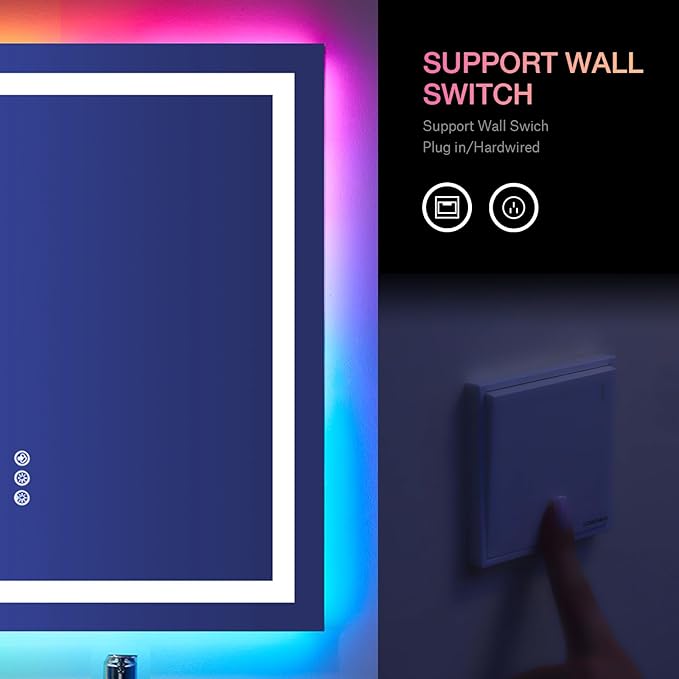 LOAAO 20"X28" LED Bathroom Mirror - Image 6