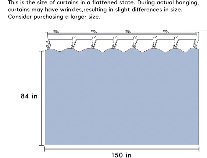 MaKefeile Room Divider Curtains Total Blackout Privacy Curtain Panel Room - Image 7
