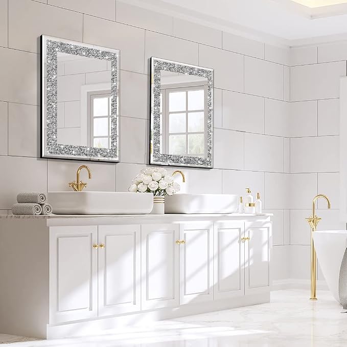 QMDECOR Rectangle Sparkling Decorative Wall Mirror - Image 6