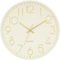 Foxtop Modern Wall Clock Silent Non Ticking Battery Operated Quartz Round Wall by Foxtop