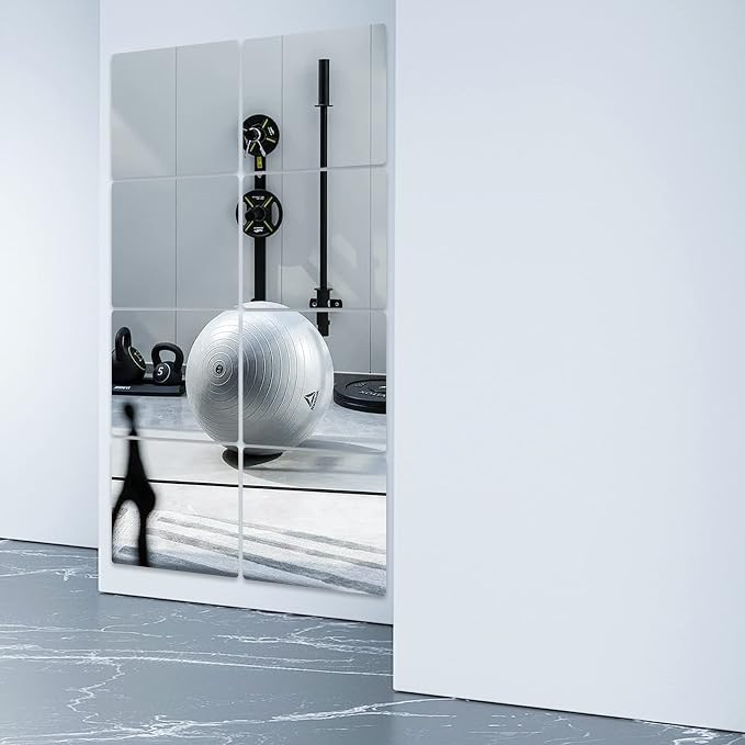 JEOYOO Full Length Wall Mirror Tiles, Frameless Full Body Mirror Tiles - Image 5