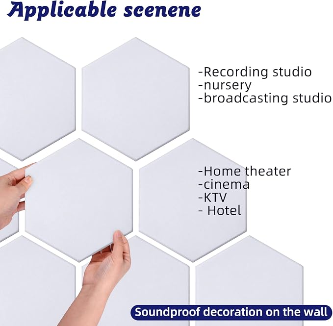18 Pack Self-Adhesive Acoustic Panels Soundproof Wall Panels 12"X10"X 0.4" - Image 8