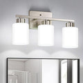 FonmYim Brushed Nickel Bathroom Light Fixtures, 3-Light Modern Vanity Light by FonmYim