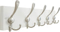 SKOLOO Creations White Solid Wood Wall Mounted Coat Rack, 5 Hooks, 16-7/8" Long by SKOLOO