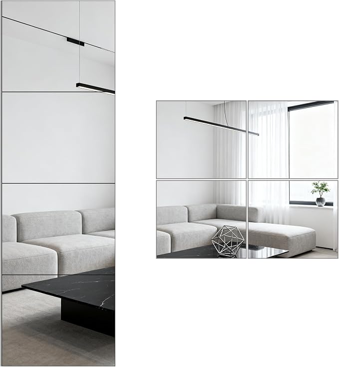 Stick on Small Mirror for Wall Decor, Plastic Non Glass Sticky Kids Safety by SAFEE+MRROR
