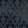Tempaper Textured Black Damsel Removable Peel and Stick Damask Wallpaper by TempaperCo