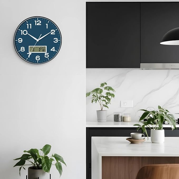 AKCISOT Wall Clock 12 Inch, Non-Ticking Silent Battery Operated Analog - Image 7