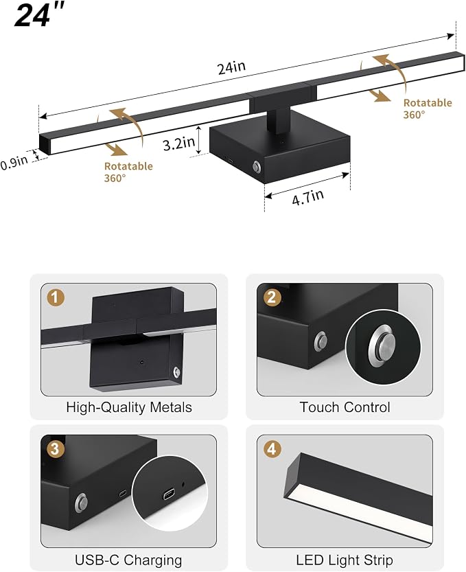 8000mAh Battery Operated Wall Sconce - Image 7
