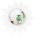 Mirrors for Wall Sunburst Decor Art Mirror Bohemian Home Round Modern Metal by HLFMVWE