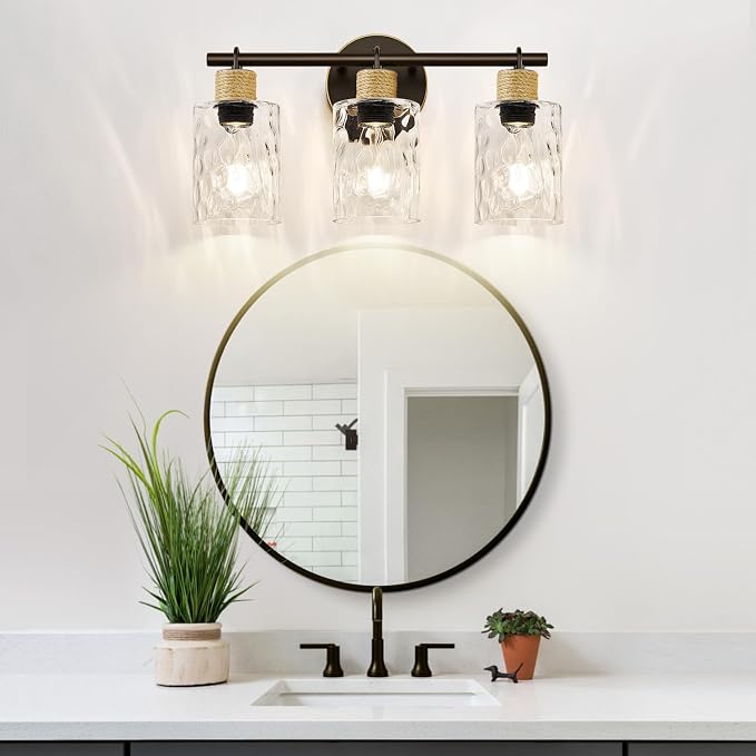MOKATNG Bathroom Light Fixtures, 3-Light Coastal Vanity Lights - Image 8