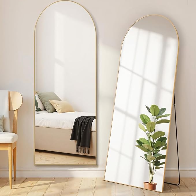 Arched Mirror Full Length, Upgraded 21"x64" Body Wall Mirrors by Aidoly