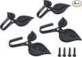 4pcs Iron Leaf Wall Hooks by Unknown