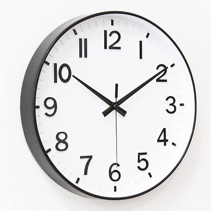 HZDHCLH White Analog Wall Clocks Battery Operated, 12 inch Silent Non Ticking - Image 3