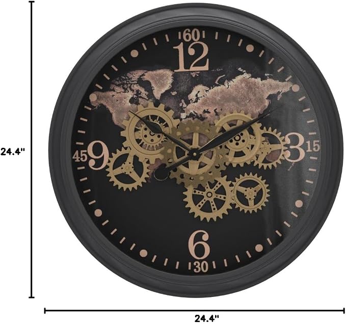 CLXEAST 24 Inch Moving Gear Wall Clock - Image 10
