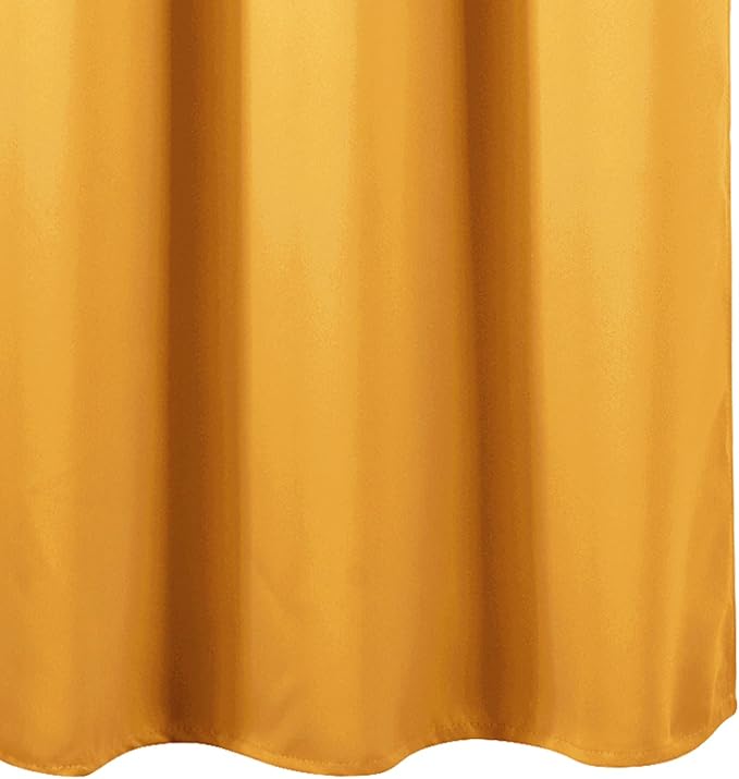 LEMOMO Blackout Curtains 66 x 72 Inch Long Yellow Curtains Set of 2 Panels Room - Image 8