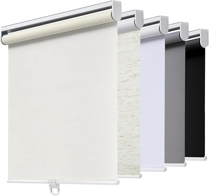 AOSKY Cordless Roller Shades Blackout Blinds by AOSKY