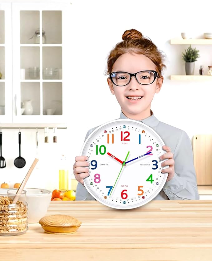 Silent Kids Wall Clock – Non-Ticking, Battery-Powered - Image 3