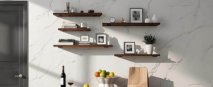 10 Pack - 10 inch Black Hidden L Shelf Bracket Iron Floating Shelf Brackets - Image 8