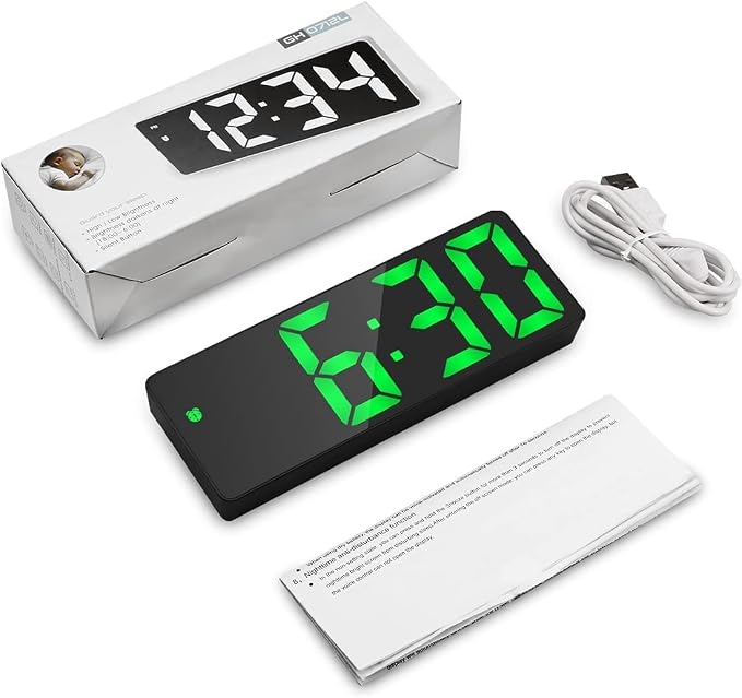 AMIR Alarm Clock, LED Clock for Bedroom, Electronic Desktop Clock - Image 6