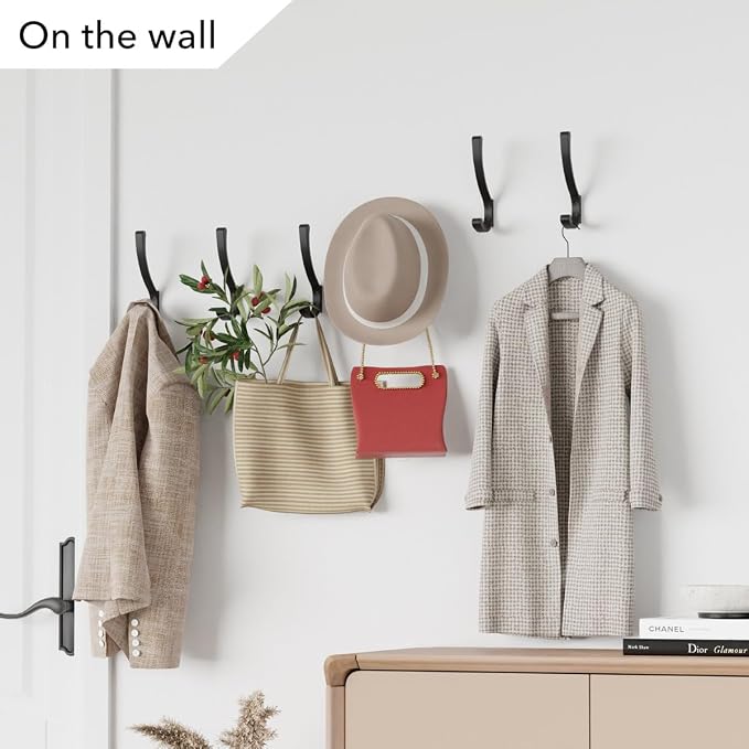 saffruff Wall Mount Coat Hooks, Heavy Duty Metal Hooks - Image 5
