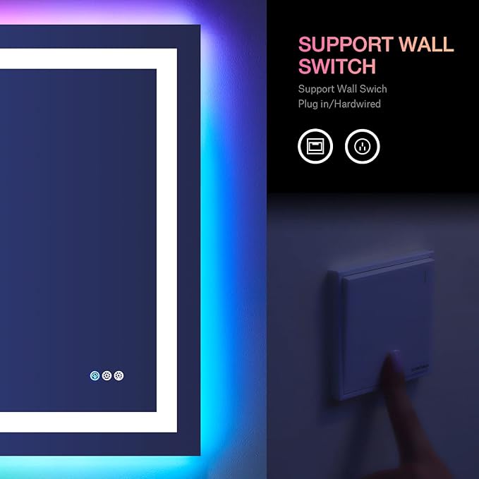 LOAAO 48"X36" LED Bathroom Mirror - Image 7