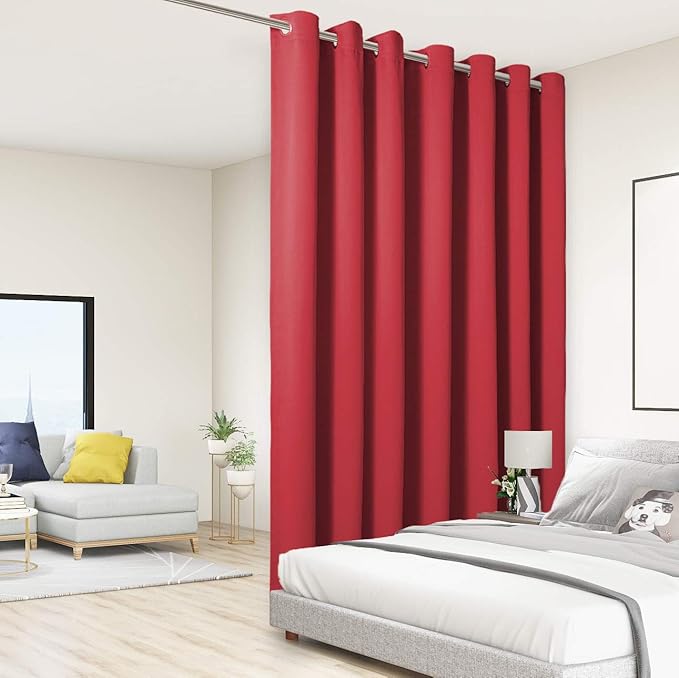 BONZER Room Divider Curtain Total Privacy Wide Blackout Room Darkening Grommet by Bonzer