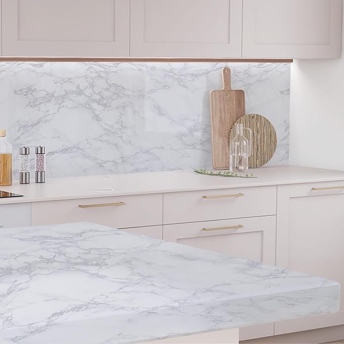 practicalWs Peel and Stick Marble Wallpaper 15.7'' x 472.4'' Marble Contact - Image 2