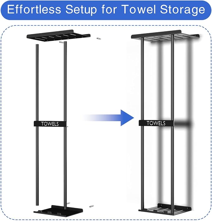 2-Tier Wall-Mounted Towel Rack - Image 8