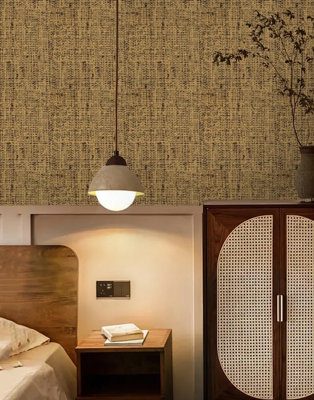 Brown Grasscloth Peel and Stick Wallpaper Textured Contact Paper - Image 7