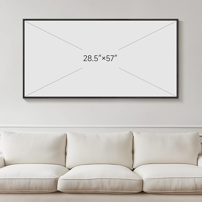 Framed Extra Large Blue Abstract Wall Art - Image 3