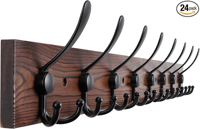 Kuhome 32.2'' Large Coat Rack Wall Mount Coat Hooks Coat Hanger by Kuhome