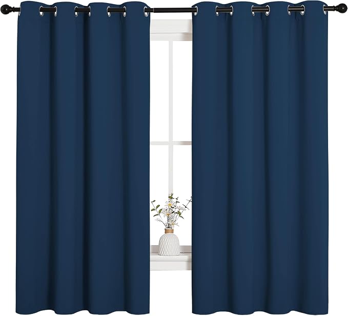 NICETOWN Bedroom Curtain Panels Blackout Draperies, Thermal Insulated Solid - Image 2