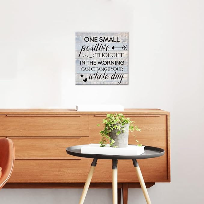 Inspirational Farmhouse Canvas Print Wall Art Decor One Small Positive Thought - Image 4