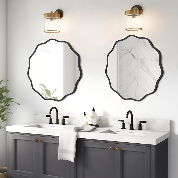 WallBeyond Round Wavy Mirror for Wall Decorative 24 inch, Modern Round Mirror - Image 2