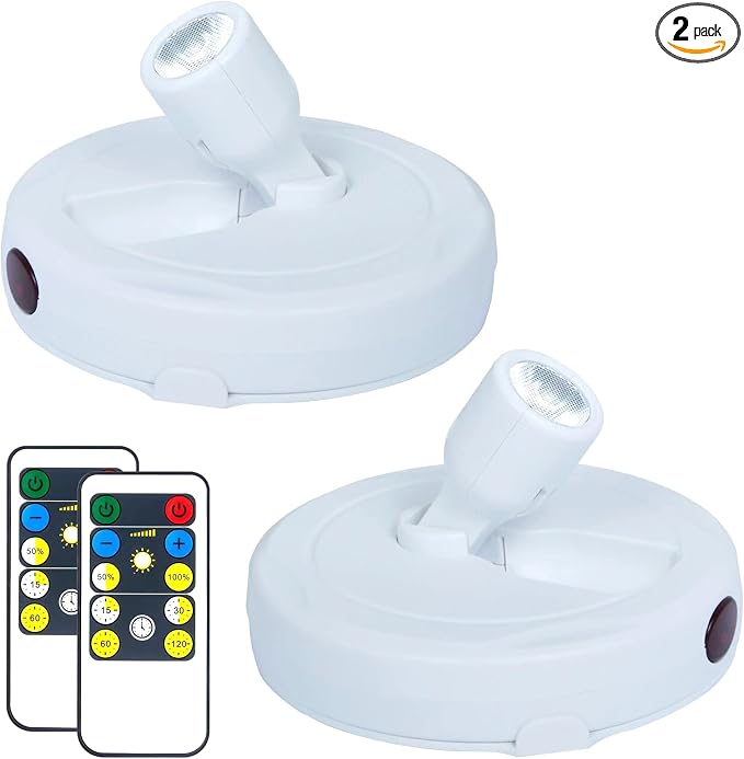 HAMVIDNE Wireless LED Spotlight, Battery Operated Picture Lights, Indoor Uplight by HAMVIDNE
