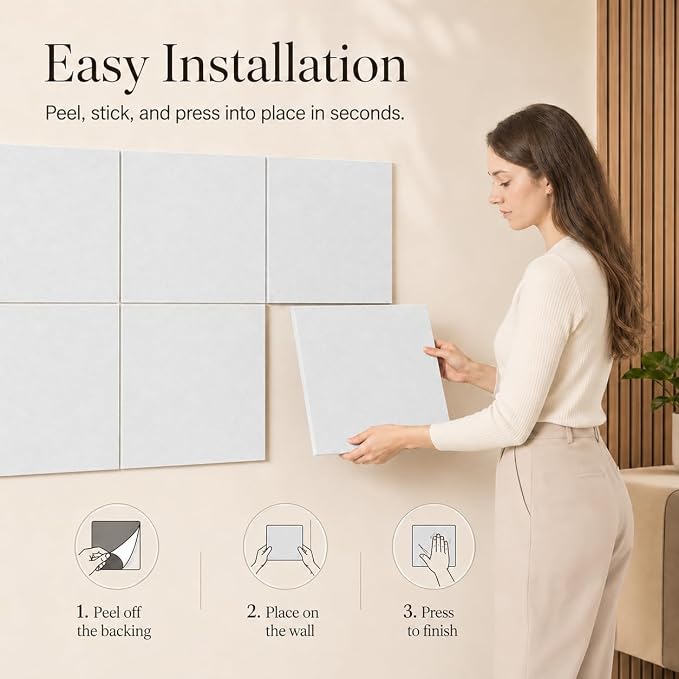 Large Cork Boards for Walls – 36" x 24" Self Adhesive Felt Wall Tiles - Image 4